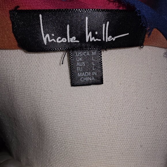 Nicole Miller Multicolor Abstract Chiffon Blouse – Size M - Picture 5 of 5